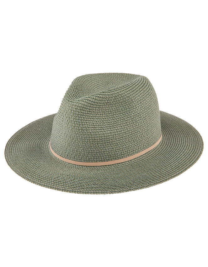 Packable Panama Hat, Green (KHAKI), large