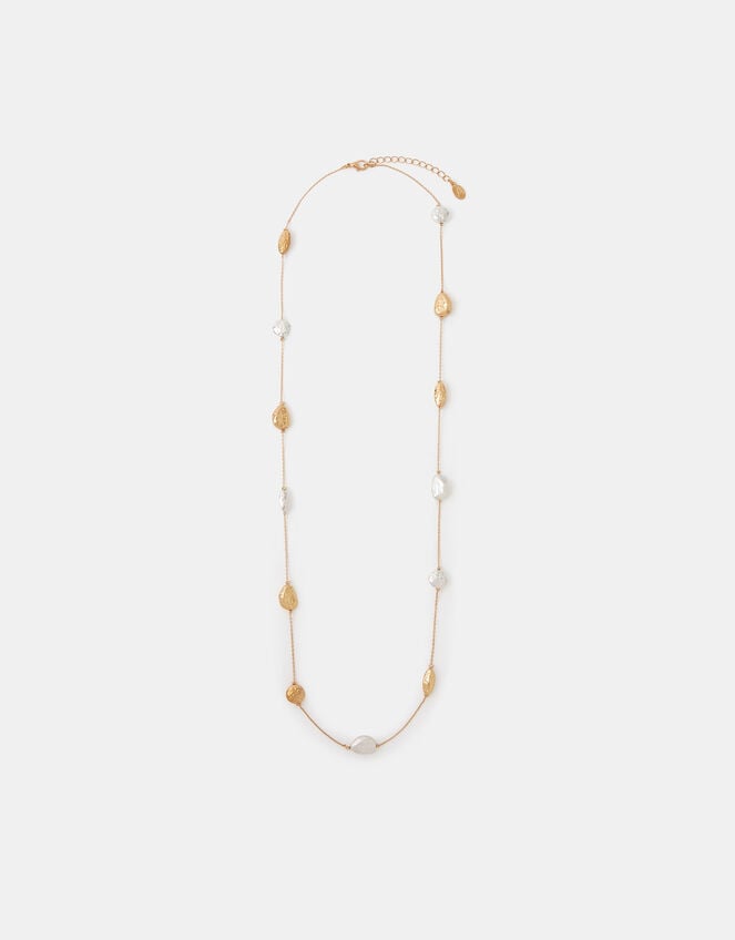 Two-Tone Molten Chain Necklace, , large