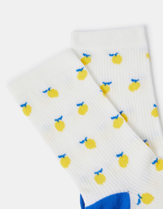 Ditsy Lemon Socks, , large
