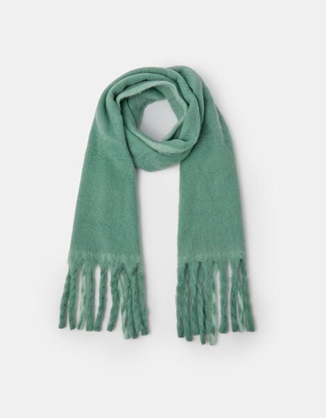 Super Soft Contrast Knitted Scarf, , large