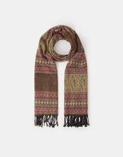 Paisley Print Blanket Scarf, , large
