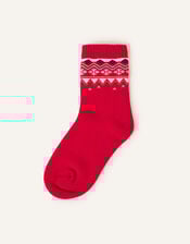 Retro Alpine Socks, Red (RED), large