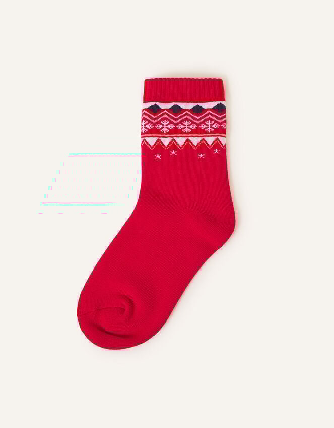 Retro Alpine Socks, Red (RED), large