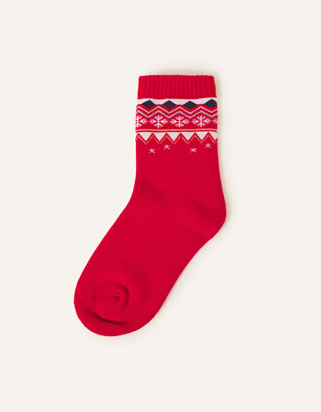 Retro Alpine Socks, Red (RED), large