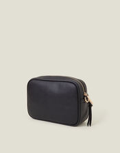 Dina Double Zip Crossbody Bag, Black (BLACK), large