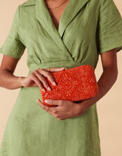 Beaded Hardcase Clutch, , large