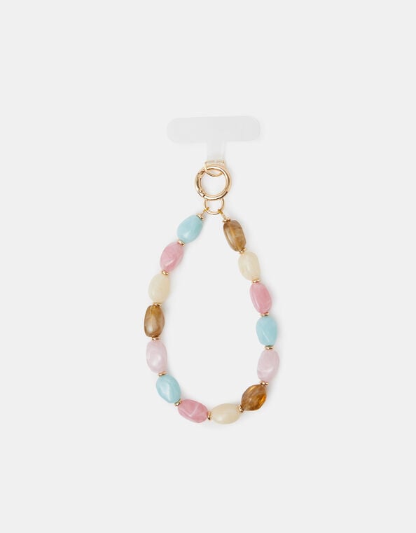 Chunky Resin Beaded Wrist Phone Strap, , large