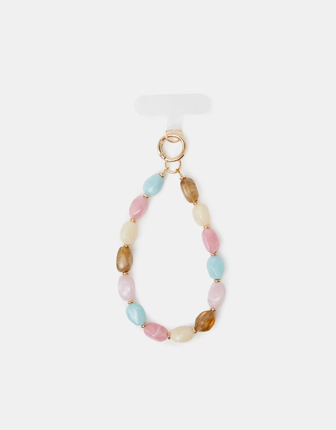 Chunky Resin Beaded Wrist Phone Strap, , large