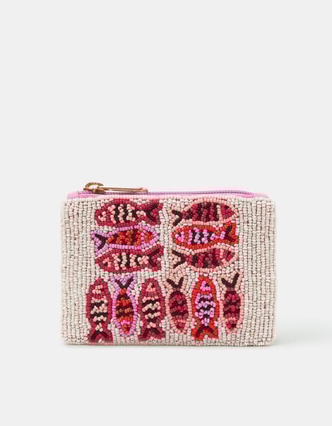 Fish Beaded Coin Purse, , large