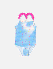 Kids Heart Print Swimsuit, Multi (BRIGHTS-MULTI), large