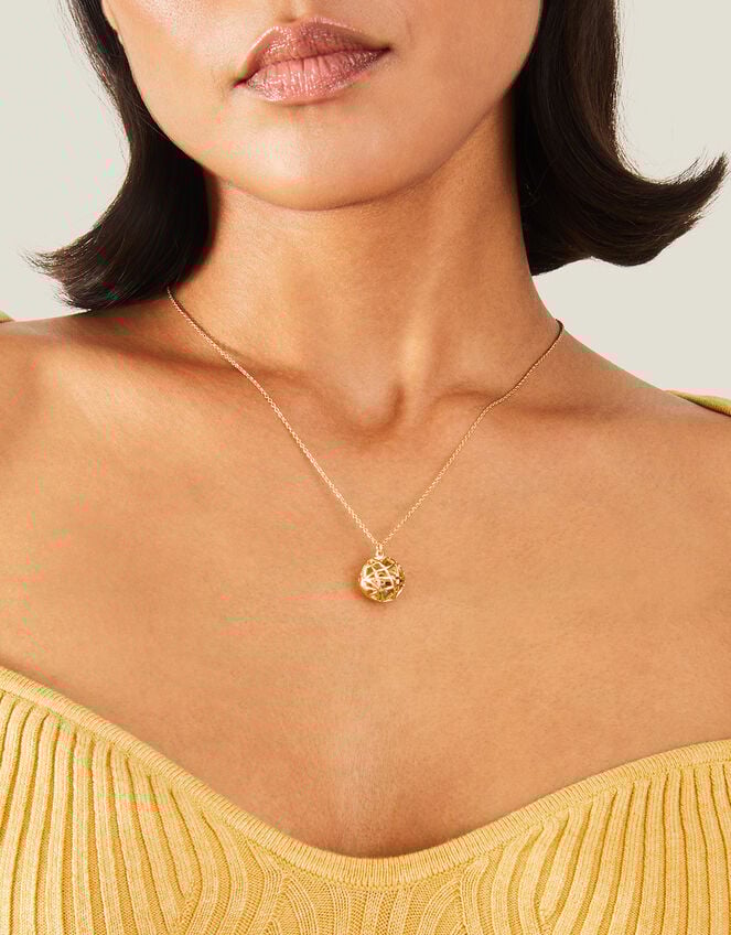 14ct Gold-Plated Semi-Precious Stone Necklace, , large
