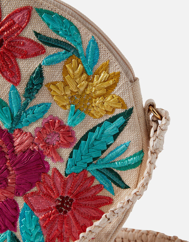 Bright Floral Circle Cross-Body Bag, , large