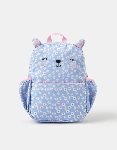 Girls Daisy Print Cat Backpack, , large