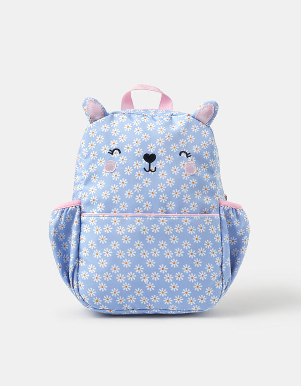 Girls Daisy Print Cat Backpack, , large