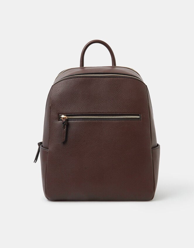 Smart Zip Around Backpack, Brown (CHOCOLATE), large