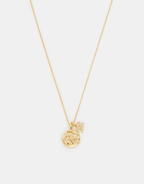 14ct Gold-Plated Zodiac Charm Necklace, Gold (GOLD), large