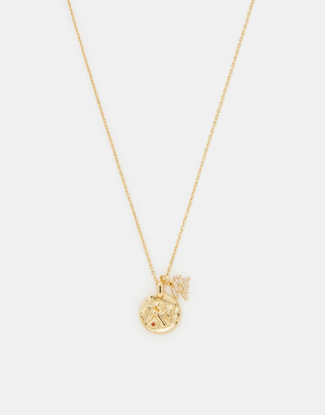 14ct Gold-Plated Zodiac Charm Necklace, Gold (GOLD), large