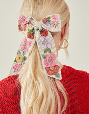 3D Beaded Bow Hair Clip, , large
