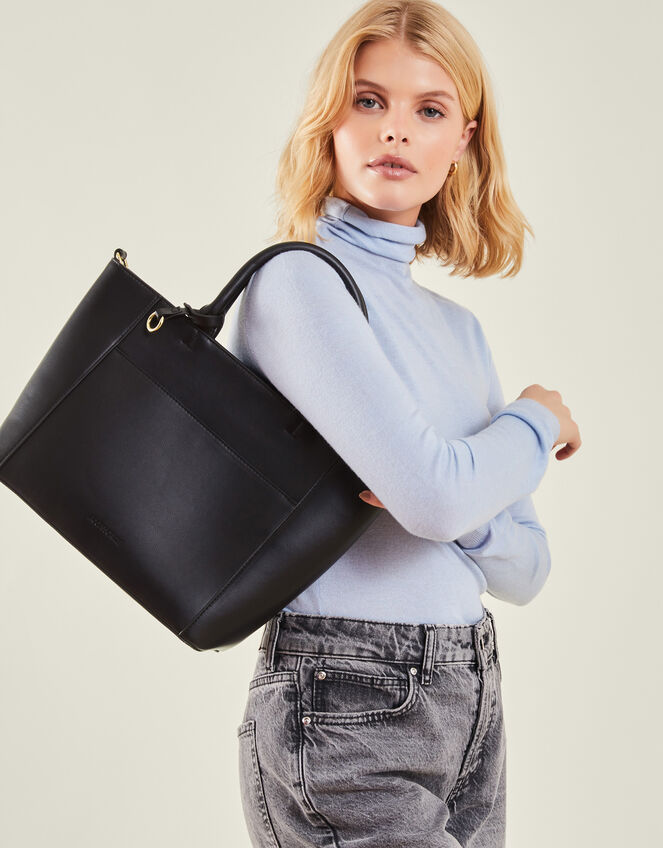Monica Handheld Bag, Black (BLACK), large