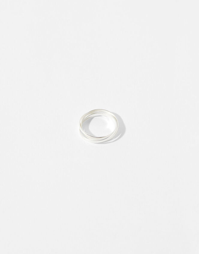 Sterling Silver Russian Wedding Band, Silver (ST SILVER), large