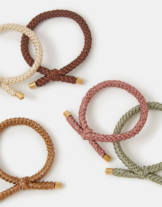 5-Pack Knot Cord Hair Bands, , large