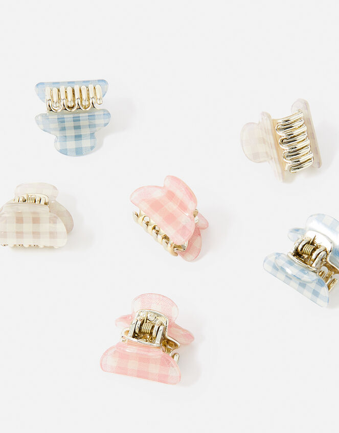 Gingham Claw Clip Multipack, , large