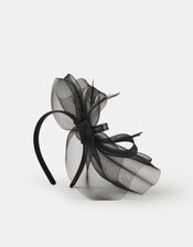 Mini Crin Fascinator, Black (BLACK), large