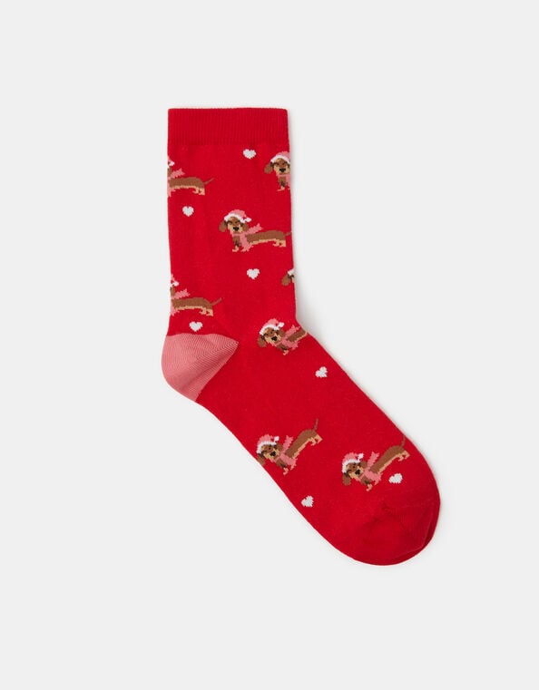 Christmas Sausage Dog Socks, , large