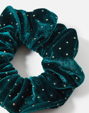 Studded Velvet Scrunchie, , large