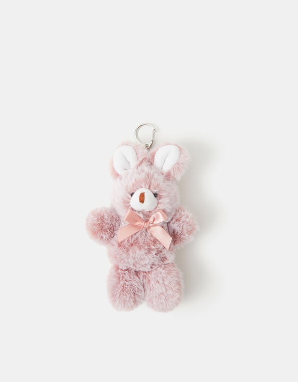 Girls Faux Fur Bunny Bag Charm, , large
