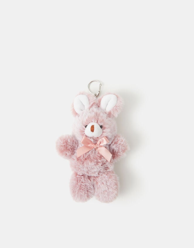 Girls Faux Fur Bunny Bag Charm, , large