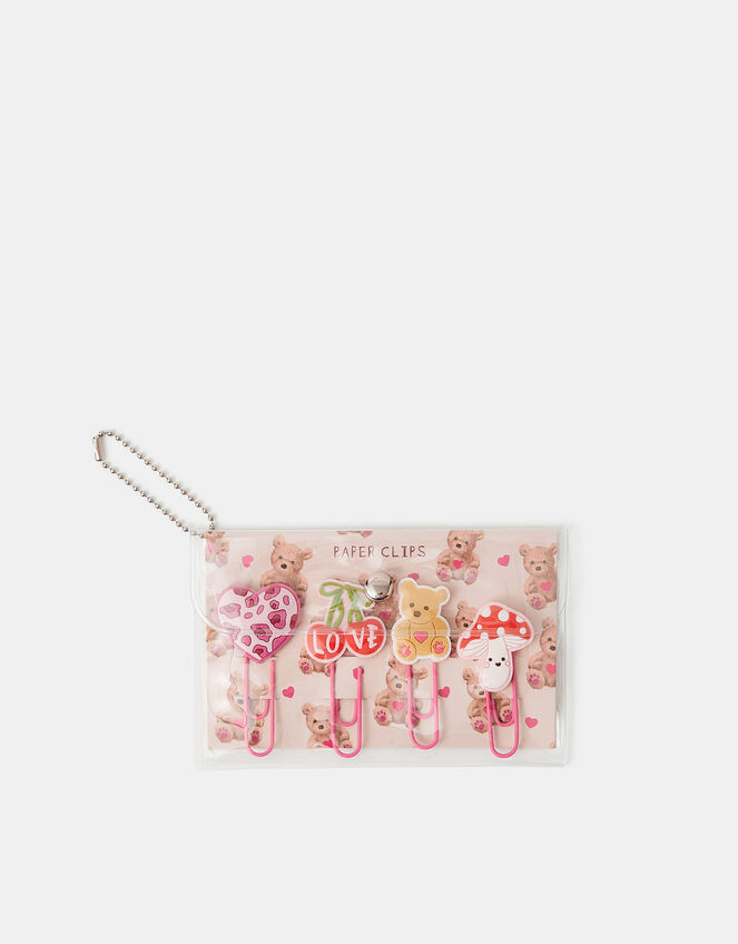 4-Pack Girls Bear Paperclip Set, , large