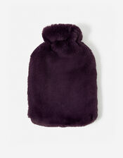 Faux Fur Hot Water Bottle, Purple (PURPLE), large