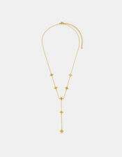 Stainless Steel Clover Lariat Necklace, , large
