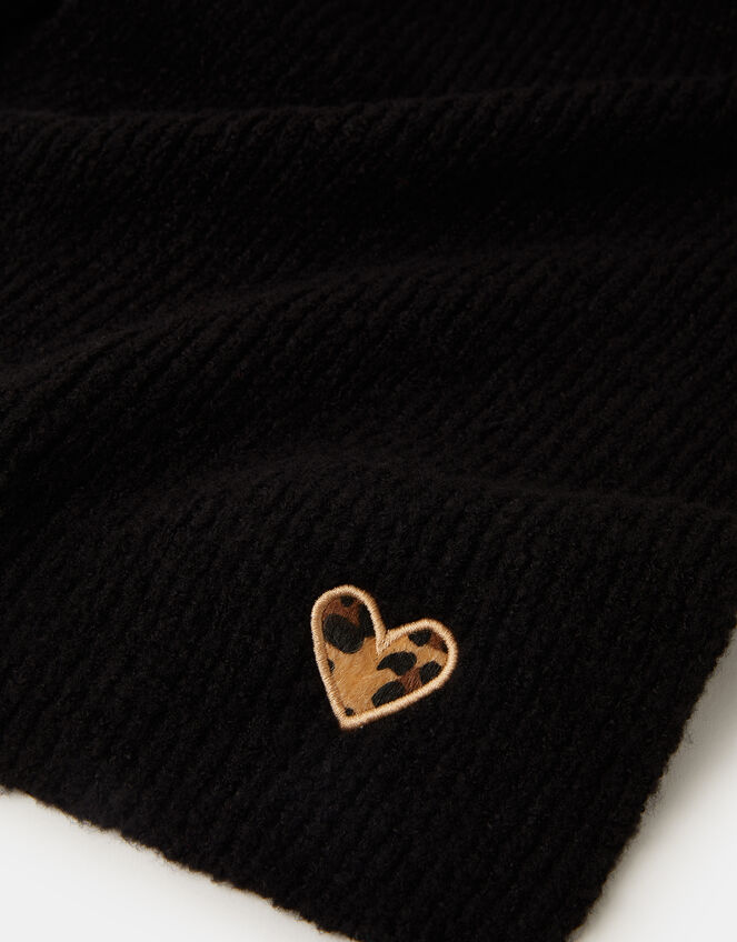 Leopard Heart Scarf, , large