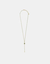 14ct Gold-Plated Aventurine Lariat Necklace, , large