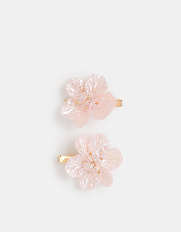 2-Pack Girls Blossom Flower Hair Clips, , large