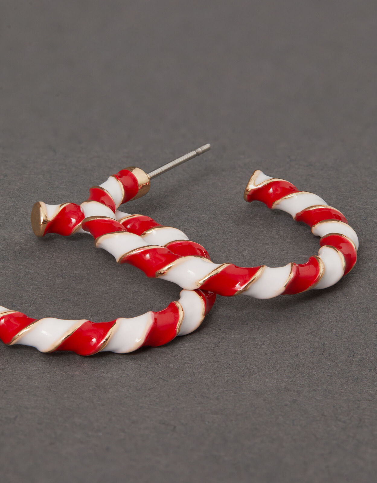 Candy Cane Hoop Earrings