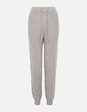 Rib Knit Lounge Joggers, Grey (LIGHT GREY), large