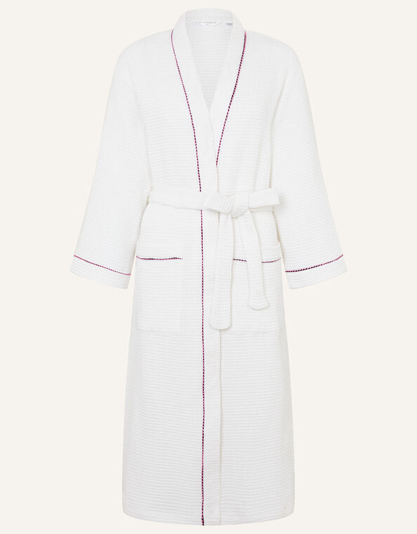 Waffle Robe , Ivory (IVORY), large