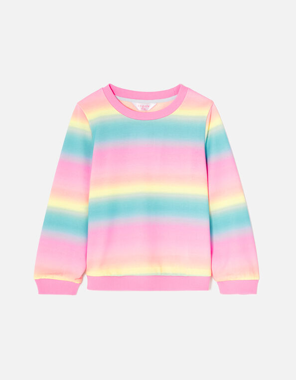 Girls Rainbow Ombre Sweatshirt Multi, Multi (BRIGHTS-MULTI), large