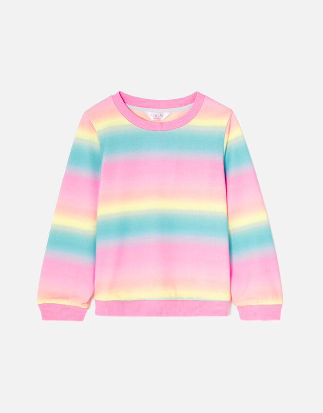 Girls Rainbow Ombre Sweatshirt, Multi (BRIGHTS-MULTI), large