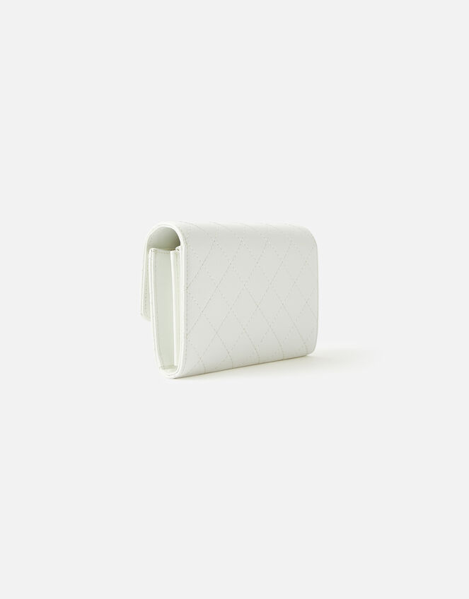 Quilted Mini Purse Bag, White (WHITE), large