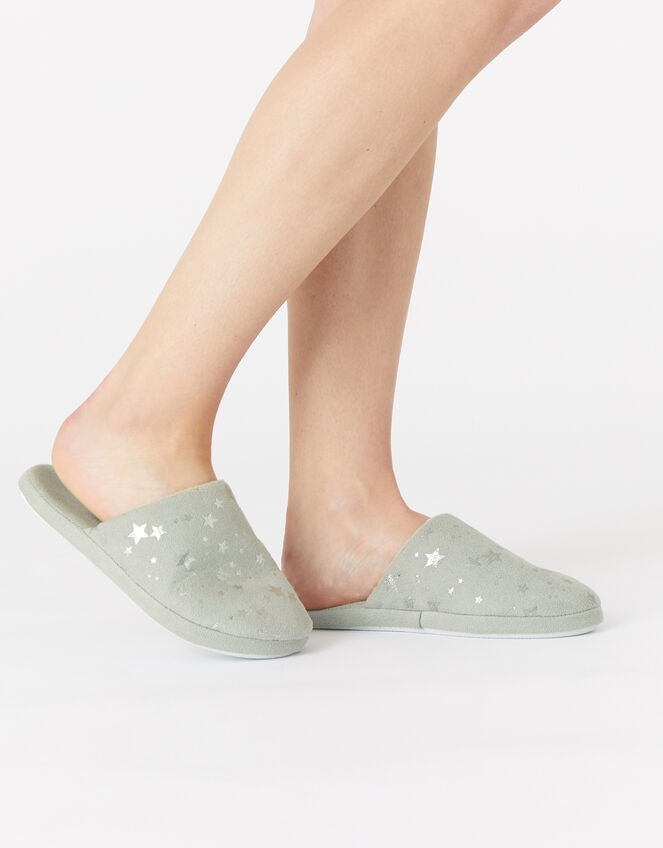 Star Mule Slippers, Grey (GREY), large