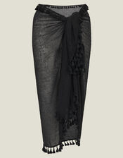 Tassel Trim Sarong, , large