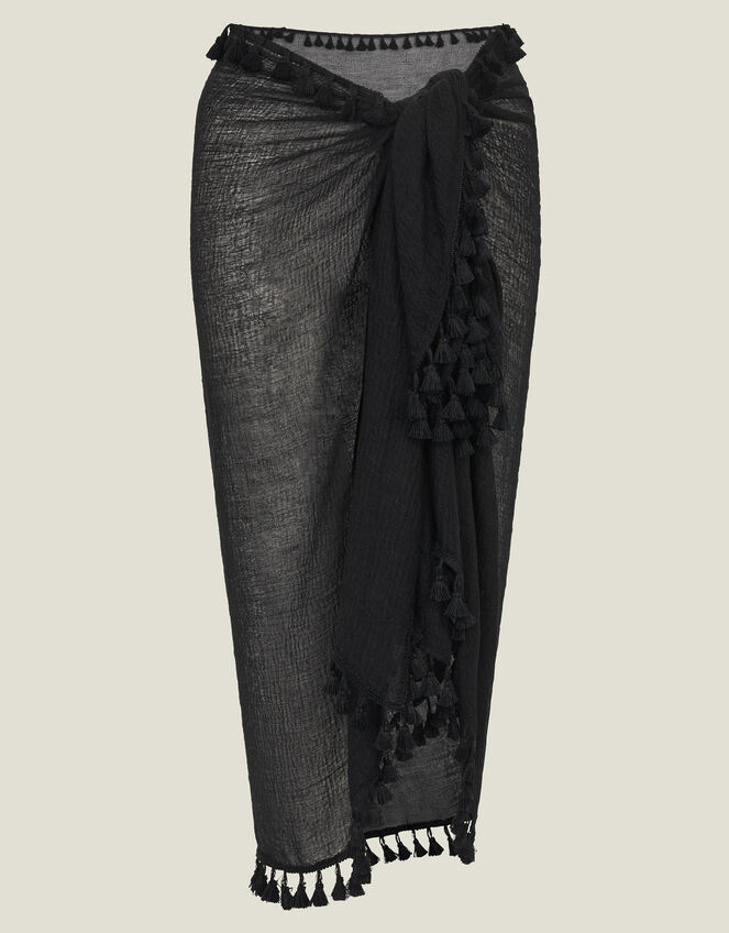 Tassel Trim Sarong, , large