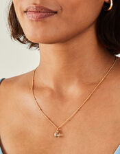 14ct Gold-Plated Pear Drop Pendant Necklace, , large