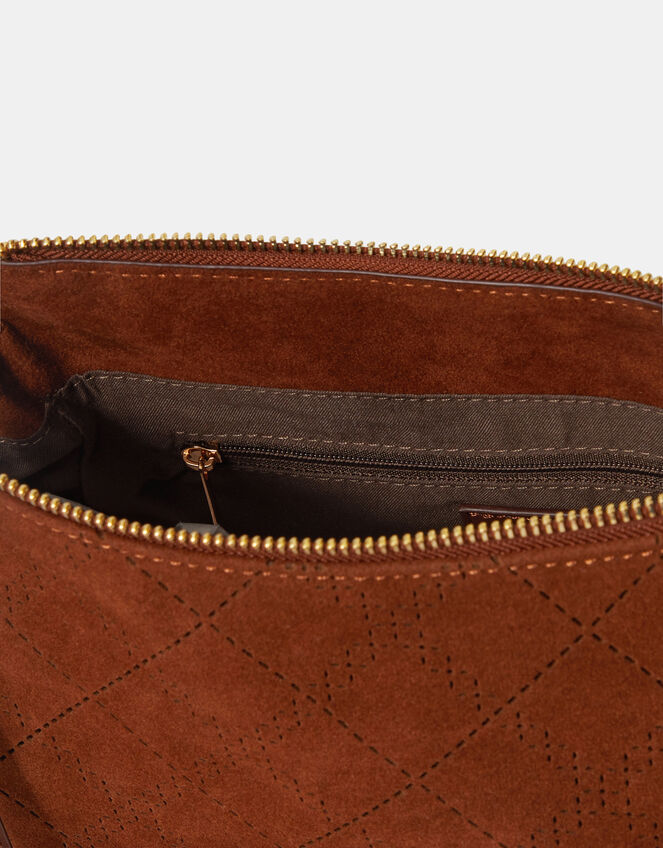 Faux Suede Scarf Crossbody Bag, , large