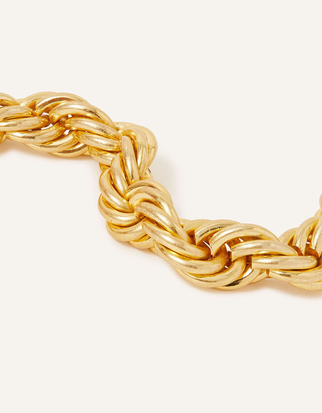 14ct Gold-Plated Large Twist Chain Necklace, , large
