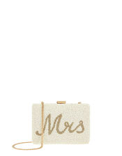 Mrs Beaded Hard Case Clutch Bag, , large